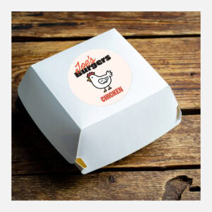 Circle Labels on Matt White Paper