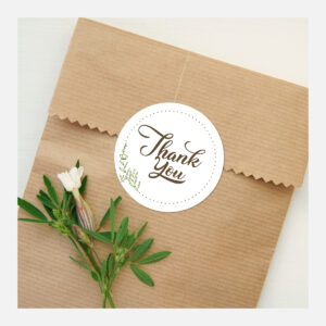 Circle Gloss White Vinyl Stickers