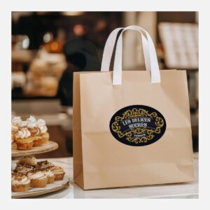 Oval Labels on Gloss White Paper