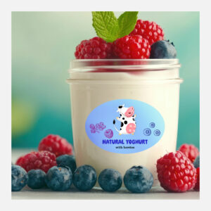 Oval Gloss White Vinyl Stickers