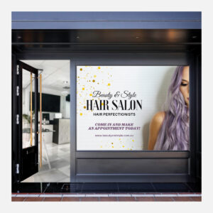 Rectangle Gloss White Perforated Vinyl Perm