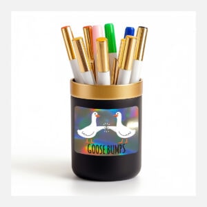 Rectangle Stickers on Holographic Vinyl