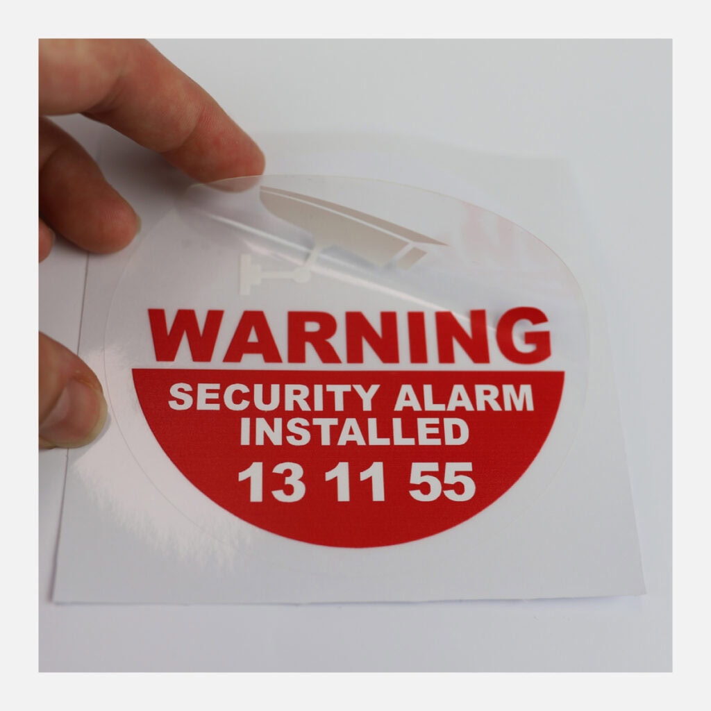 SingleStickersClear Squares Warning