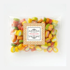 Square Labels on Gloss White Paper