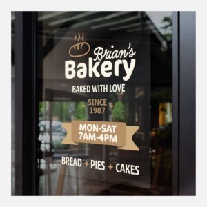 Rectangle Gloss Clear Vinyl Window Decals