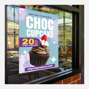 Square Gloss White Vinyl Window Decals