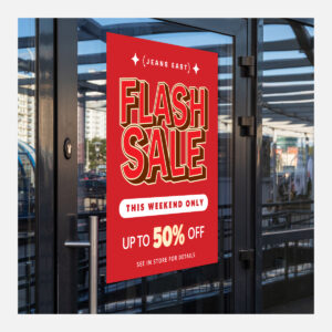 Rectangle Gloss White Vinyl Window Decals