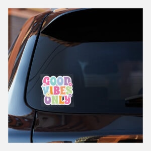 Square Gloss Clear Vinyl Bumper Stickers